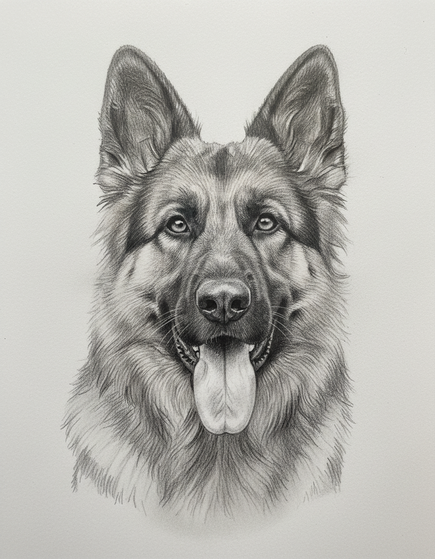 Pencil sketch portrait